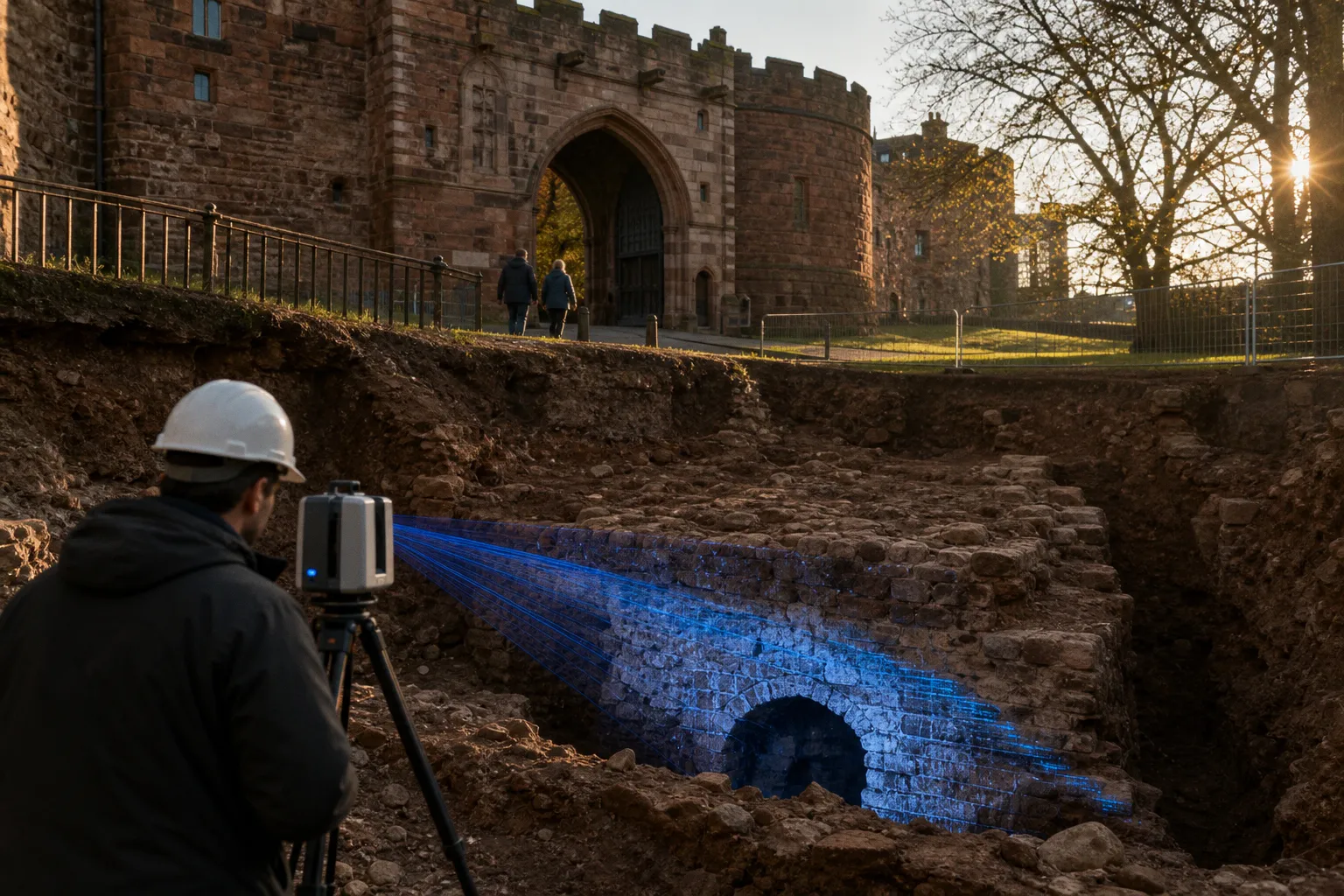 Digitale Archäologie: Mittelalterliche Brücke unter Chester Castle entdeckt