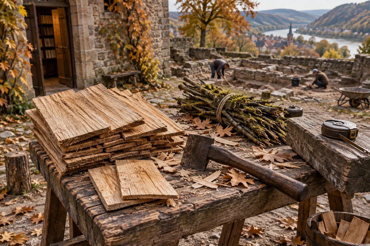 Holzschindeln am Mittelalterhaus: Haltbarkeit und Pflege