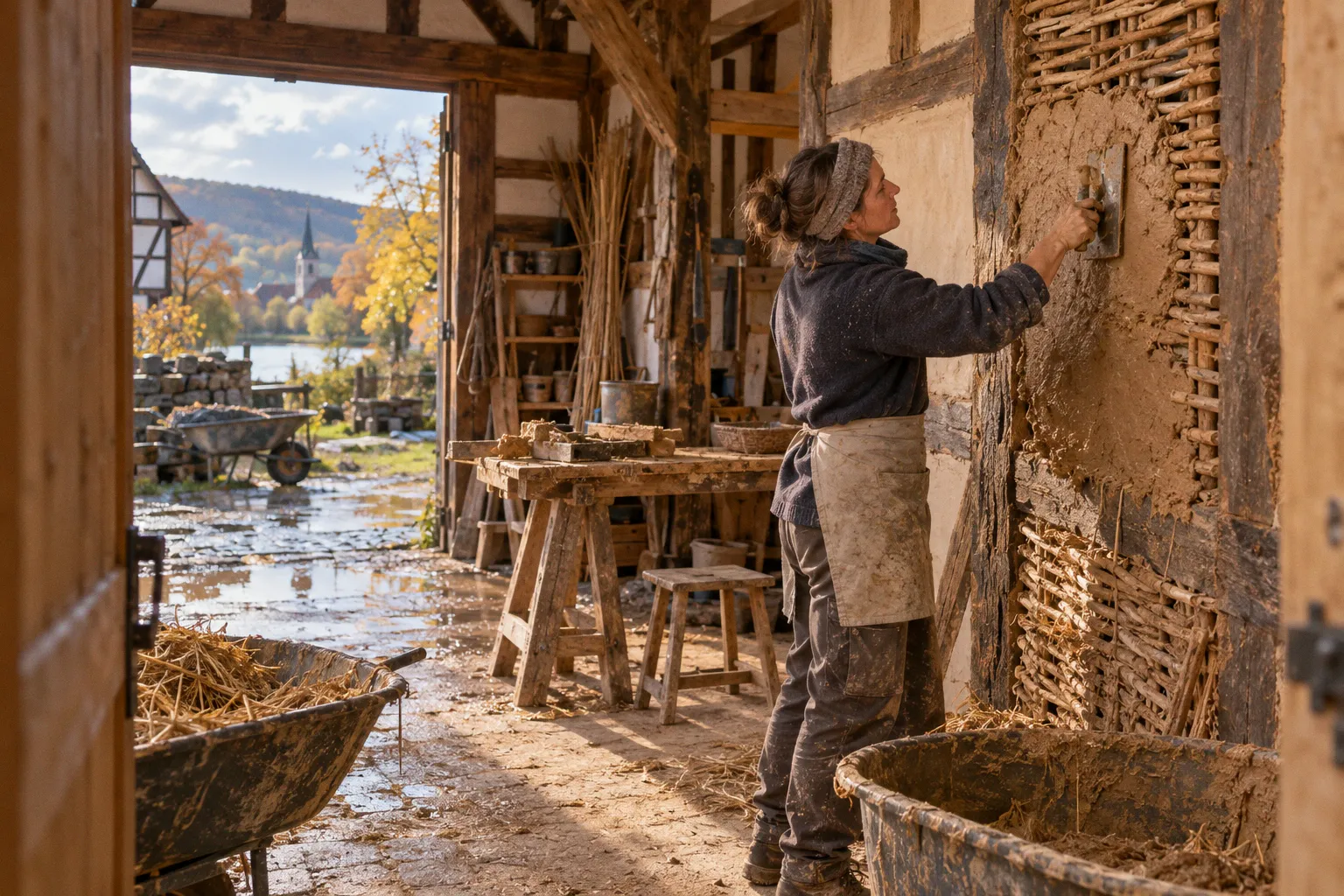 Lehmputz für das Mittelalterhaus: Rezepturen und Anwendung